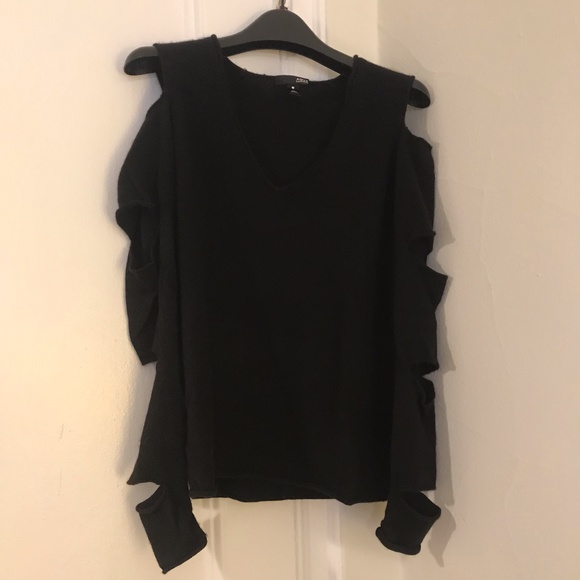 Aqua Cashmere V-Neck Sweater - Picture 2 of 4